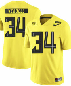 Oregon Ducks #34 CJ Verdell College Football Jersey Yellow
