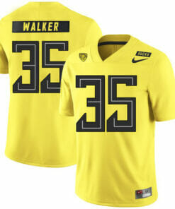 Oregon Ducks #35 Joe Walker College Football Jersey Yellow