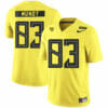 Oregon Ducks #83 Johnny Mundt NCAA College Football Jersey Yellow