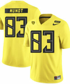 Oregon Ducks #83 Johnny Mundt NCAA College Football Jersey Yellow