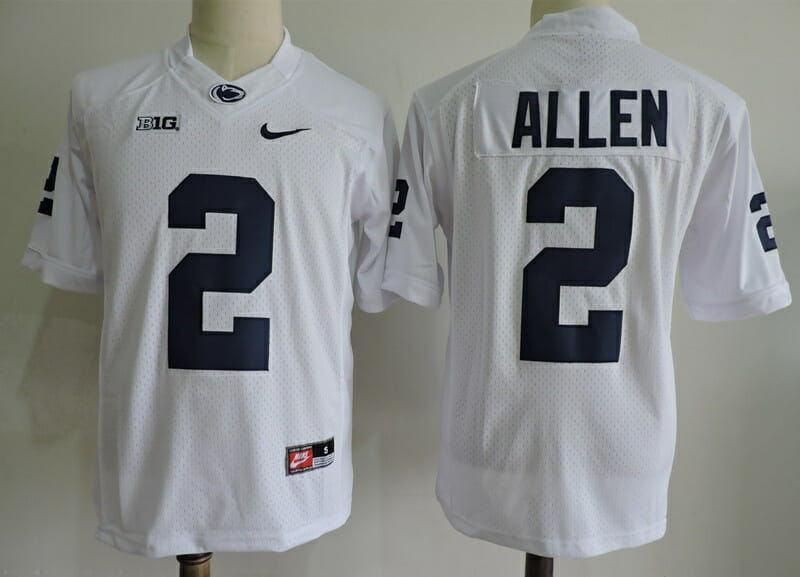 Penn State Nittany Lions #2 Marcus Allen Football Jersey White 1 Penn State Nittany Lions #2 Marcus Allen Football Jersey White