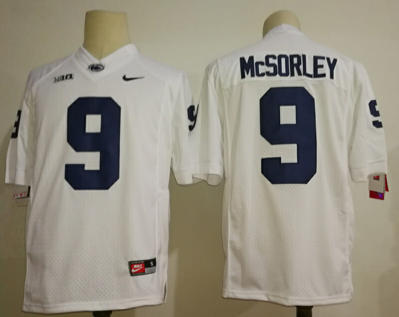 Trace McSorley PSU Jersey #9 Football White 1 Trace McSorley PSU Jersey #9 Football White