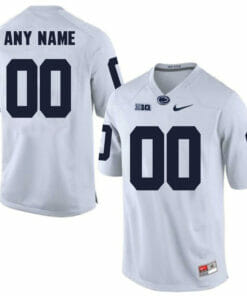 Custom Penn State Football Jersey Name Number White Big Patch