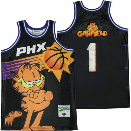 Phx #1 Garfield Movie Basketball Jersey Black