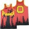 Rampage Skyline Movie Basketball Jersey Red