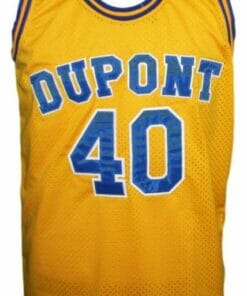 Randy Moss #40 Dupont High School Basketball Jersey Yellow