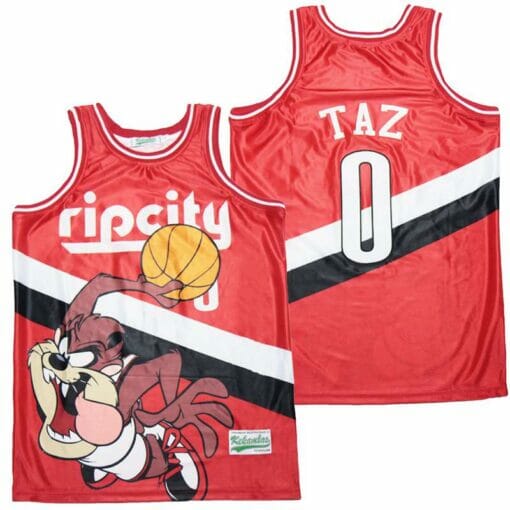 Ripcity Taz Movie Basketball Jersey Red