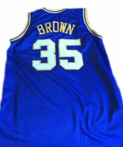 Roger Brown #35 Indiana Aba Retro Basketball Jersey Blue