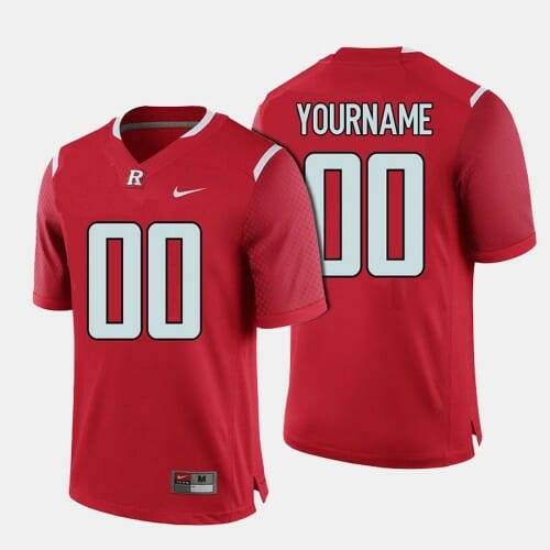 Rutgers Scarlet Knights Custom Jersey Red Football 1 Rutgers Scarlet Knights Custom Jersey Red Football
