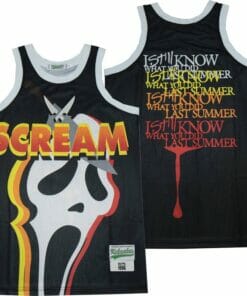 Scream Movie Basketball Jersey Black