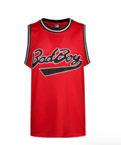 Alternative view of Notorious B.I.G Biggie Smalls #72 Bad Boy Basketball Jersey Red