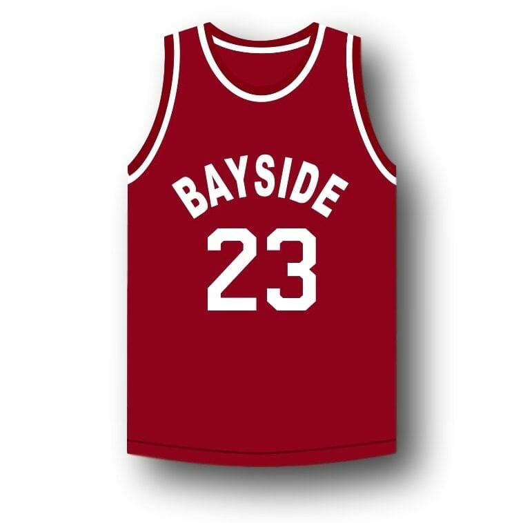 AC Slater #23 Bayside Saved By The Bell Basketball Jersey Maroon 2 AC Slater #23 Bayside Saved By The Bell Basketball Jersey Maroon