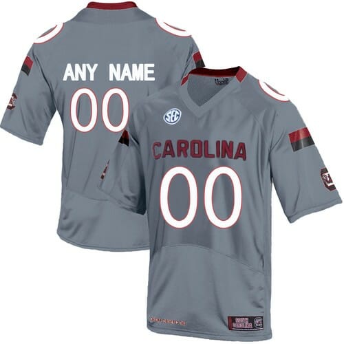 Custom South Carolina Gamecocks Jersey Name Number NCAA Football Grey 1 Custom South Carolina Gamecocks Jersey Name Number NCAA Football Grey