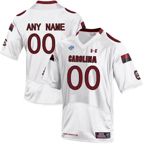 South Carolina Gamecocks Custom Jersey Name Number NCAA Football White 1 South Carolina Gamecocks Custom Jersey Name Number NCAA Football White