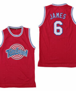 Space Jam Tune Squad #6 James Basketball Jersey Red