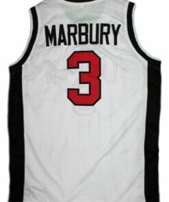 Stephon Marbury Lincoln High School Basketball Jersey Sewn White