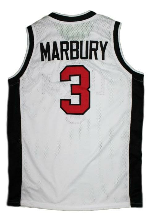 Stephon Marbury Lincoln High School Basketball Jersey Sewn White 1 Stephon Marbury Lincoln High School Basketball Jersey Sewn White