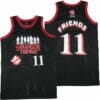 Stranger Things 11 Friends Movie Basketball Jersey Black