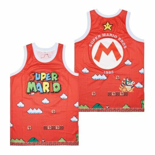 Super Mario Bros Movie Basketball Jersey Red
