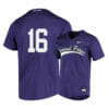TCU Horned Frogs 16 Gene Wood Purple Elite Baseball Jersey