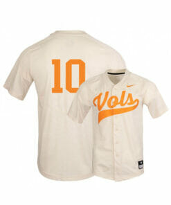 Tennessee Volunteers 10 Pete Derkay Elite White Baseball Jersey