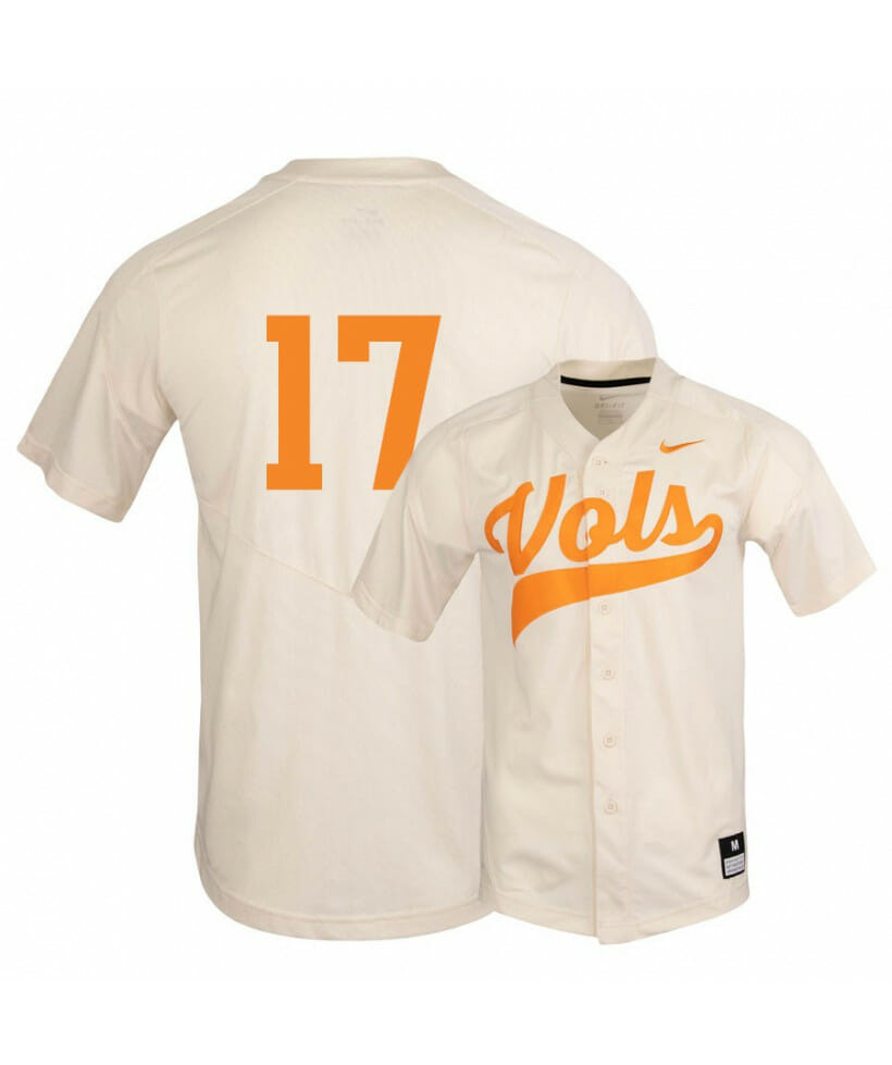 Tennessee Volunteers 17 Connor Pavolony Elite White Baseball Jersey 1 Tennessee Volunteers 17 Connor Pavolony Elite White Baseball Jersey