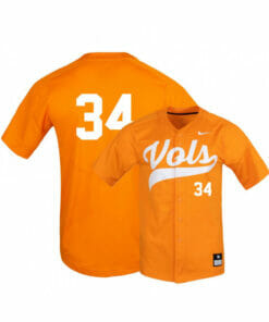 Tennessee Volunteers 34 Garrett Crochet Elite Orange Baseball Jersey