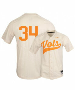 Tennessee Volunteers 34 Garrett Crochet Elite White Baseball Jersey