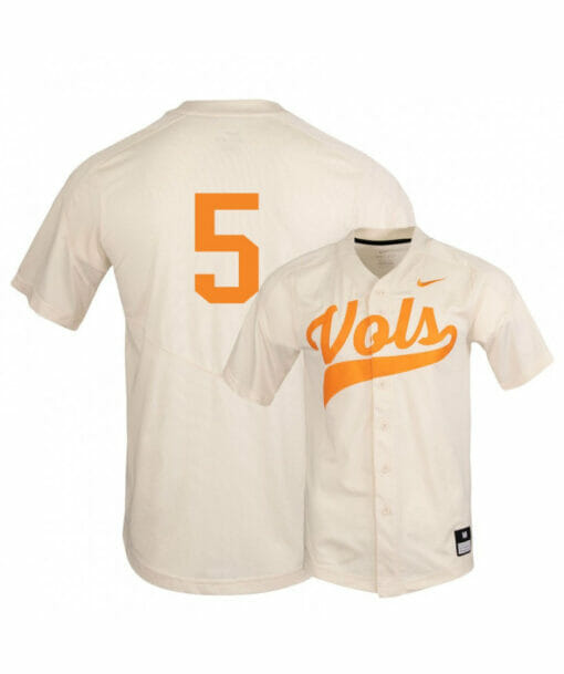 Tennessee Volunteers 5 Zach Daniels Elite White  Baseball Jersey