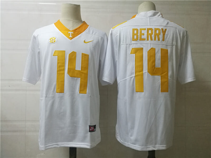 Tennessee Volunteers College #14 Eric Berry Football Jersey White 1 Tennessee Volunteers College #14 Eric Berry Football Jersey White