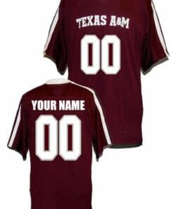 Custom Texas A&M Football Jersey Name Number College Crimson