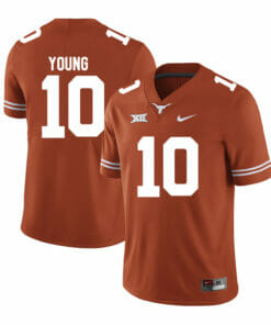 Texas Longhorns #10 Vince Young College Football Jersey Orange XII Patch