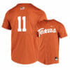 Texas Longhorns 11 Duke Ellis Elite Orange College Baseball Jersey 5 Texas Longhorns 11 Duke Ellis Elite Orange College Baseball Jersey