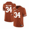 Texas Longhorns #34 Ricky Williams College Football Jersey Dark Orange XII Patch