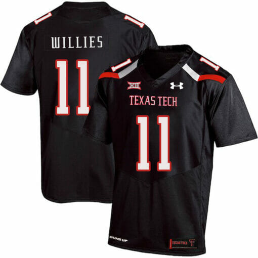 Texas Tech #11 Derrick Willies NCAA College Football Jersey Black