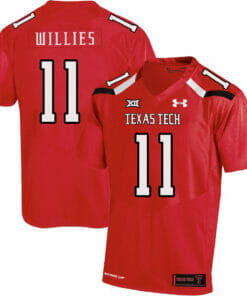 Texas Tech #11 Derrick Willies NCAA College Football Jersey Red