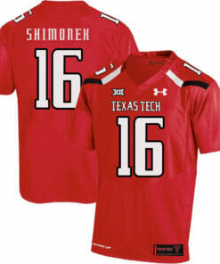 Texas Tech #16 Nic Shimonek NCAA College Football Jersey Red