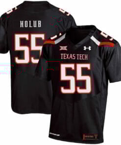 Texas Tech #55 EJ Holub NCAA College Football Jersey Black
