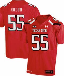 Texas Tech #55 EJ Holub NCAA College Football Jersey Red