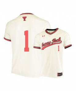 Texas Tech Red Raiders 1 Dillon Carter Cream College Baseball Jersey