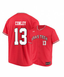Texas Tech Red Raiders 13 Cal Conley Red College Baseball Jersey