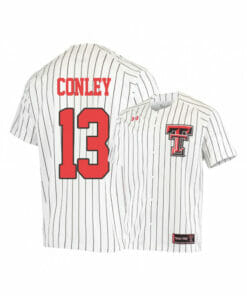 Texas Tech Red Raiders 13 Cal Conley White College Baseball Jersey