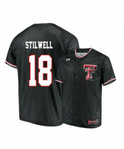 Texas Tech Red Raiders 18 Cole Stilwell Black College Baseball Jersey