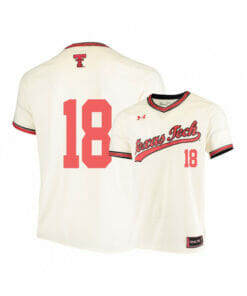 Texas Tech Red Raiders 18 Cole Stilwell Cream College Baseball Jersey