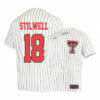 Texas Tech Red Raiders 18 Cole Stilwell White College Baseball Jersey