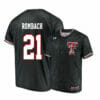 Texas Tech Red Raiders 21 Nate Rombach Black College Baseball Jersey