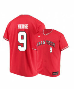 Texas Tech Red Raiders 9 Dylan Neuse Red College Baseball Jersey