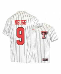 Texas Tech Red Raiders 9 Dylan Neuse White College Baseball Jersey