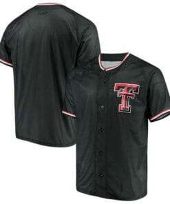 Texas Tech Red Raiders Custom Name Number College Baseball Jersey Black