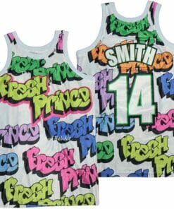 The Fresh Prince Of Belair #14 Smith Movie Basketball Jersey